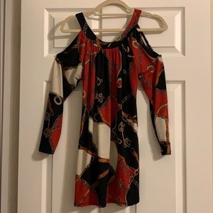 Brand New Cold Shoulder 3/4 Length Sleeve Top